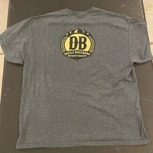 Devils Backbone Brewery t shirt charcoal gray XL cotton